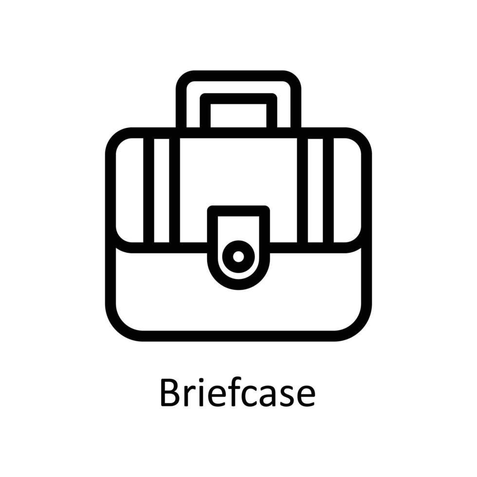Briefcase Vector  outline Icons. Simple stock illustration stock