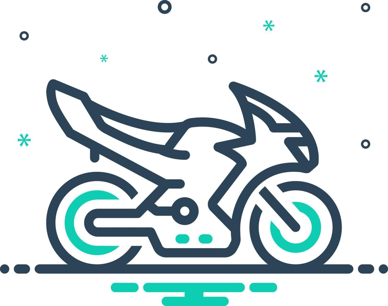 mix icon for motorcycle vector