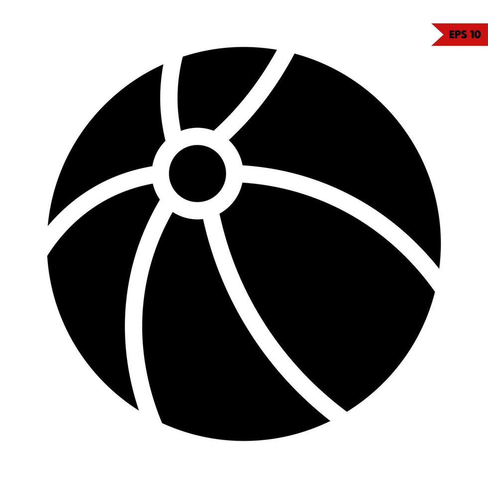 ball glyph icon vector