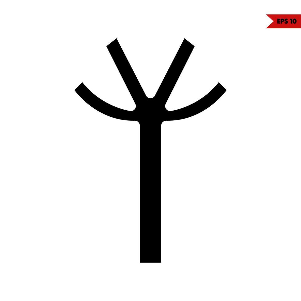 icono de glifo de árbol vector