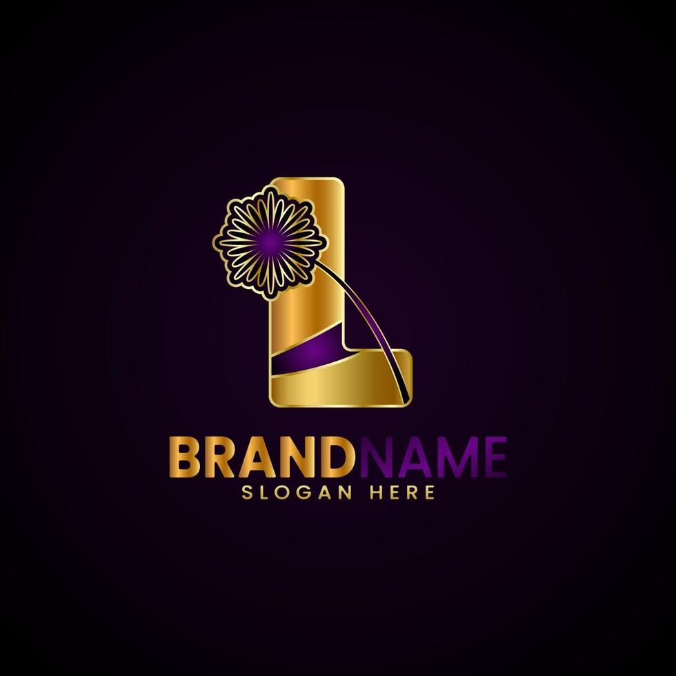 lujo inicial letra l logo diseño, para compañía, boutique, negocios, moda, etc vector