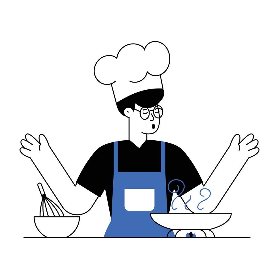 Trendy Cook Concepts vector