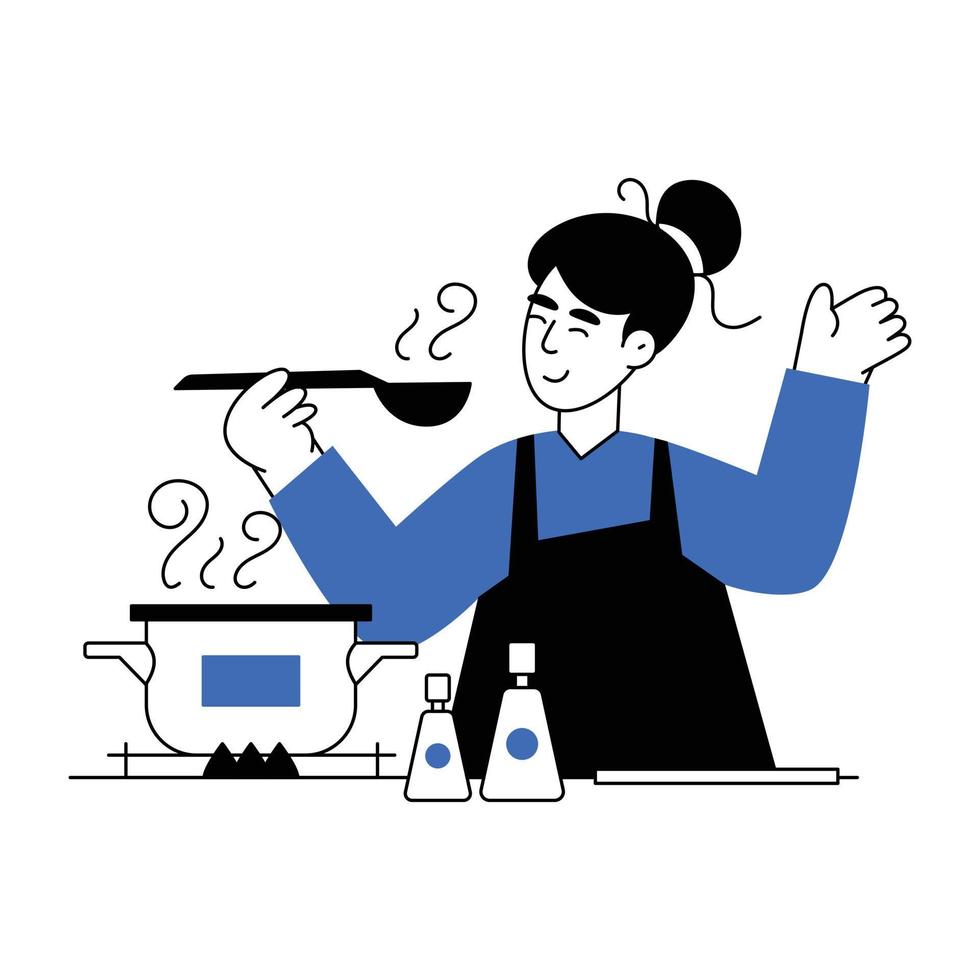 Trendy Tasting Food vector