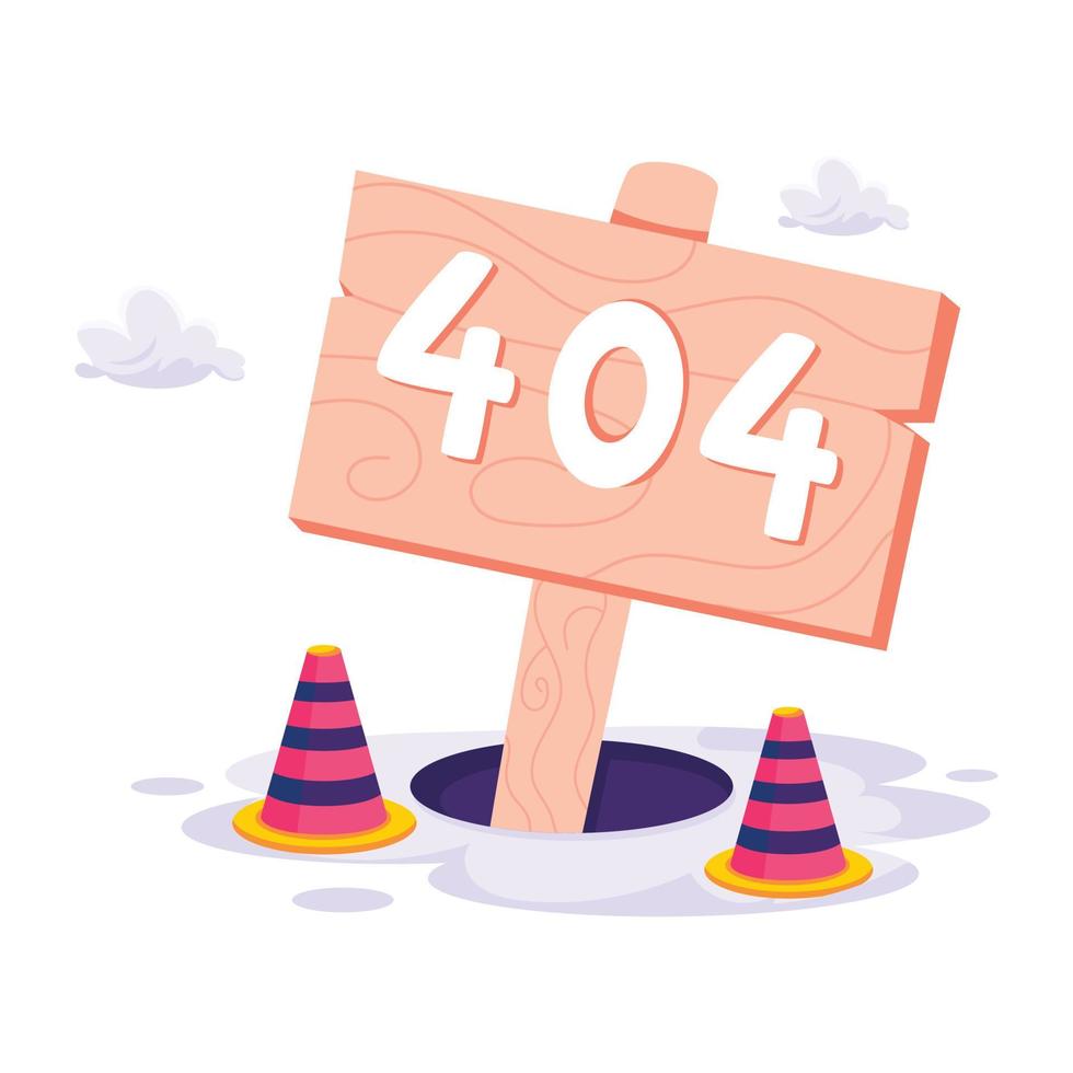 Trendy 404 Error vector