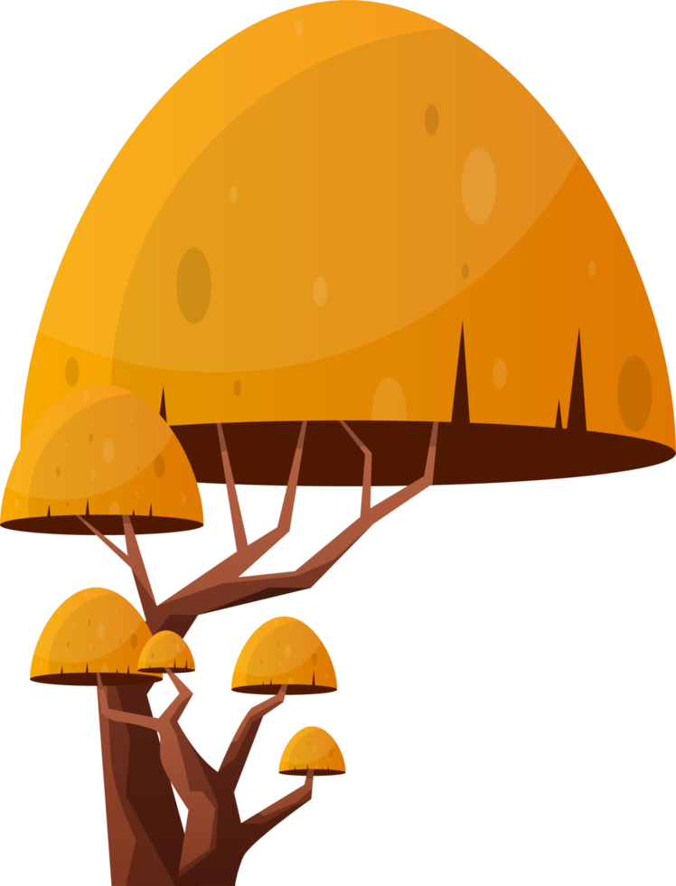 Colorful cartoon tree clip art png