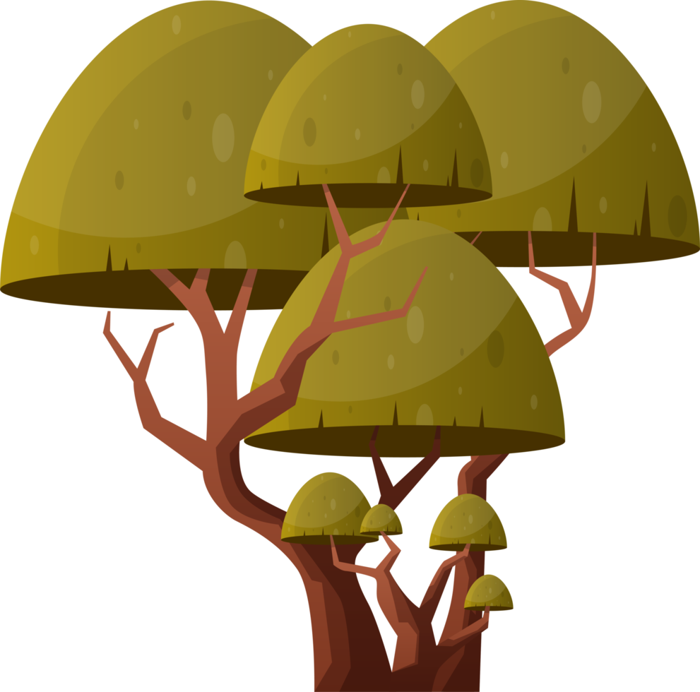 coloré dessin animé arbre agrafe art png