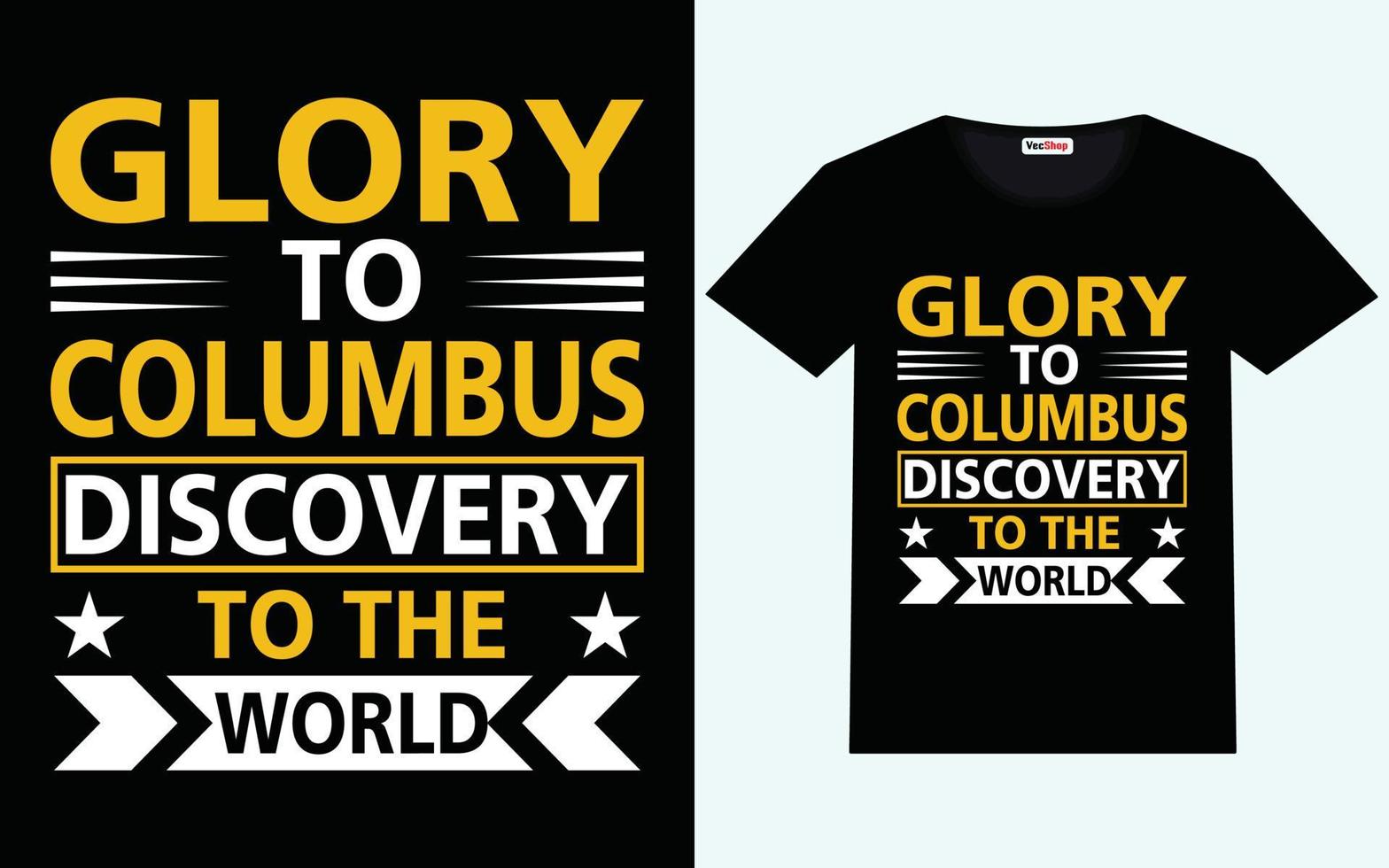 Trendy columbus day typography and graphic t shirt design vector
