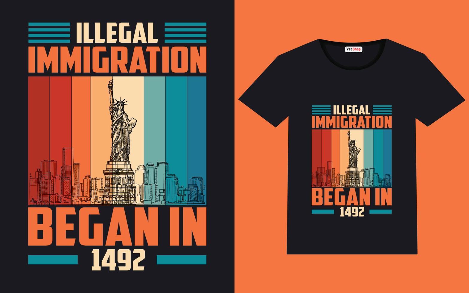 Trendy columbus day typography and graphic t shirt design vector