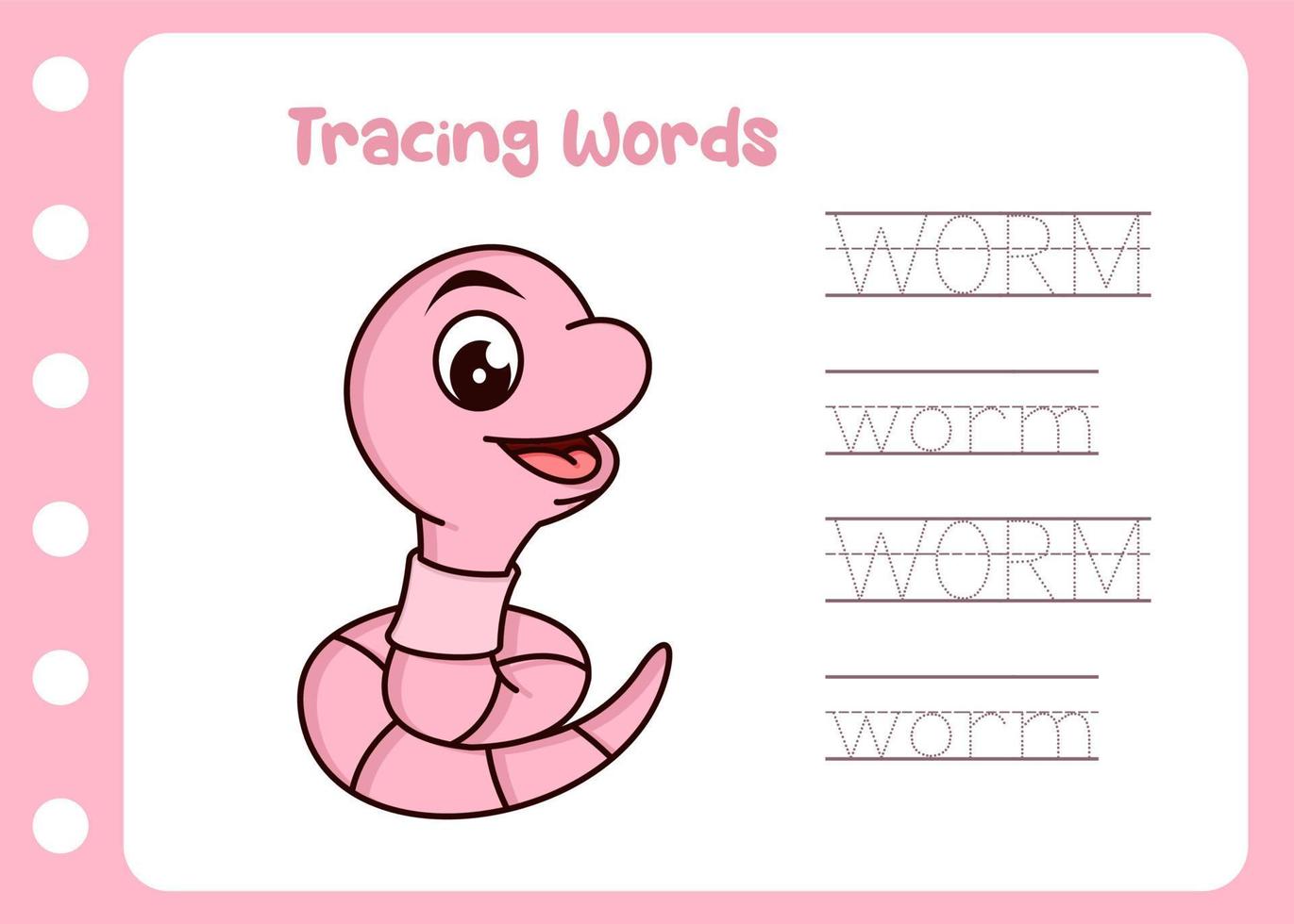 trace the word of worm vector