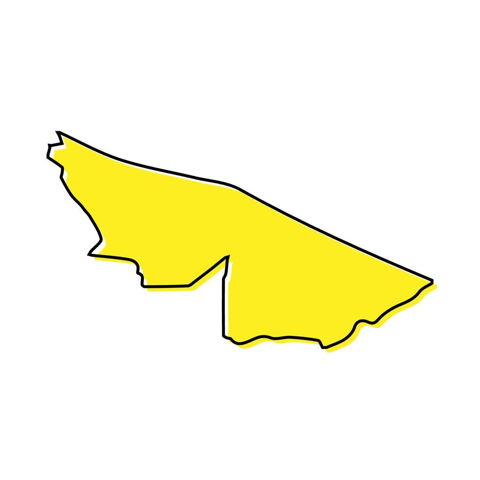 Simple outline map of Acre is a state of Brazil. Stylized line d vector
