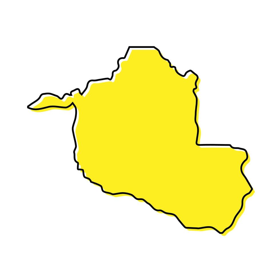 Simple outline map of Rondonia is a state of Brazil. Stylized li vector