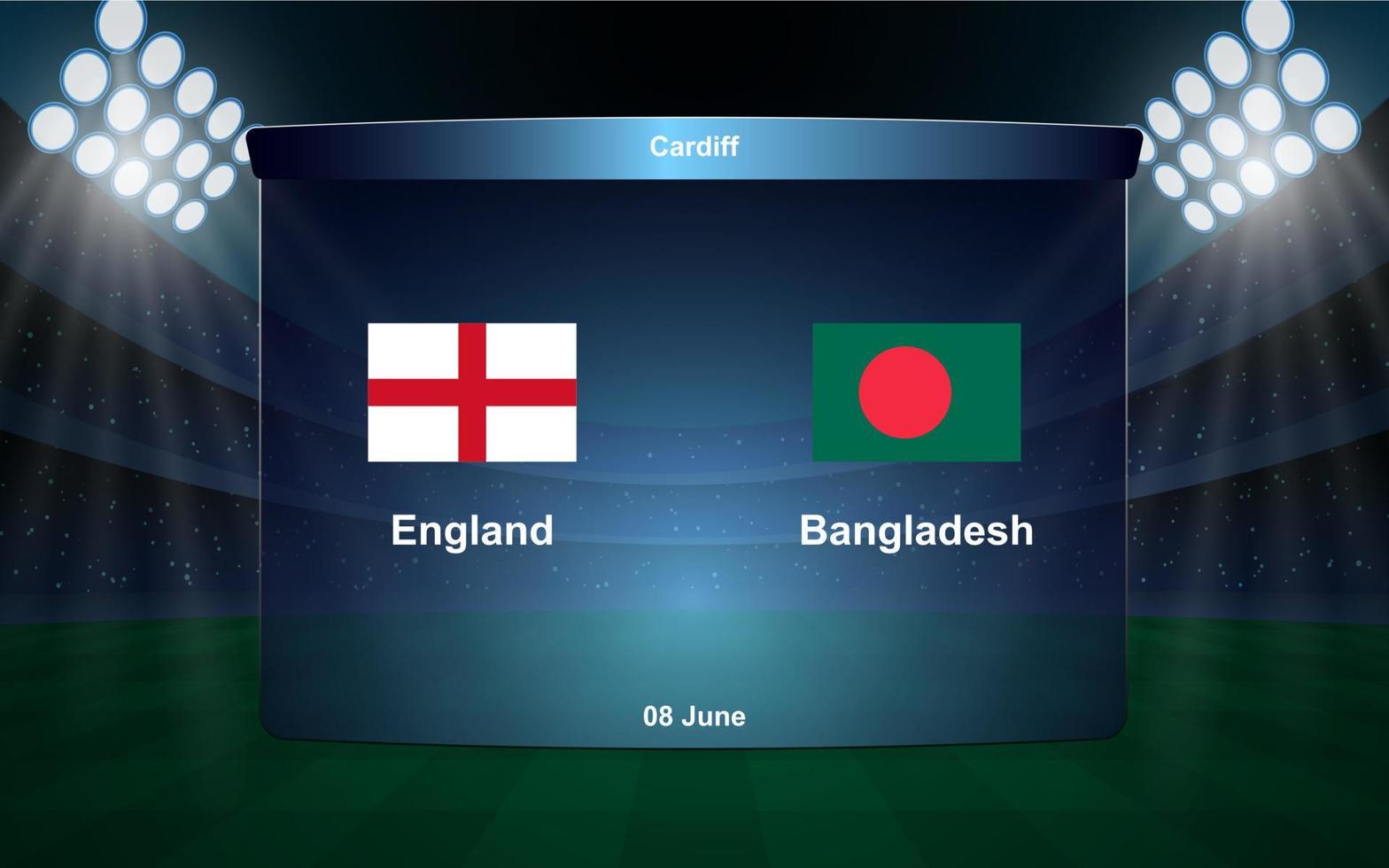 cricket scoreboard broadcast graphic template vector