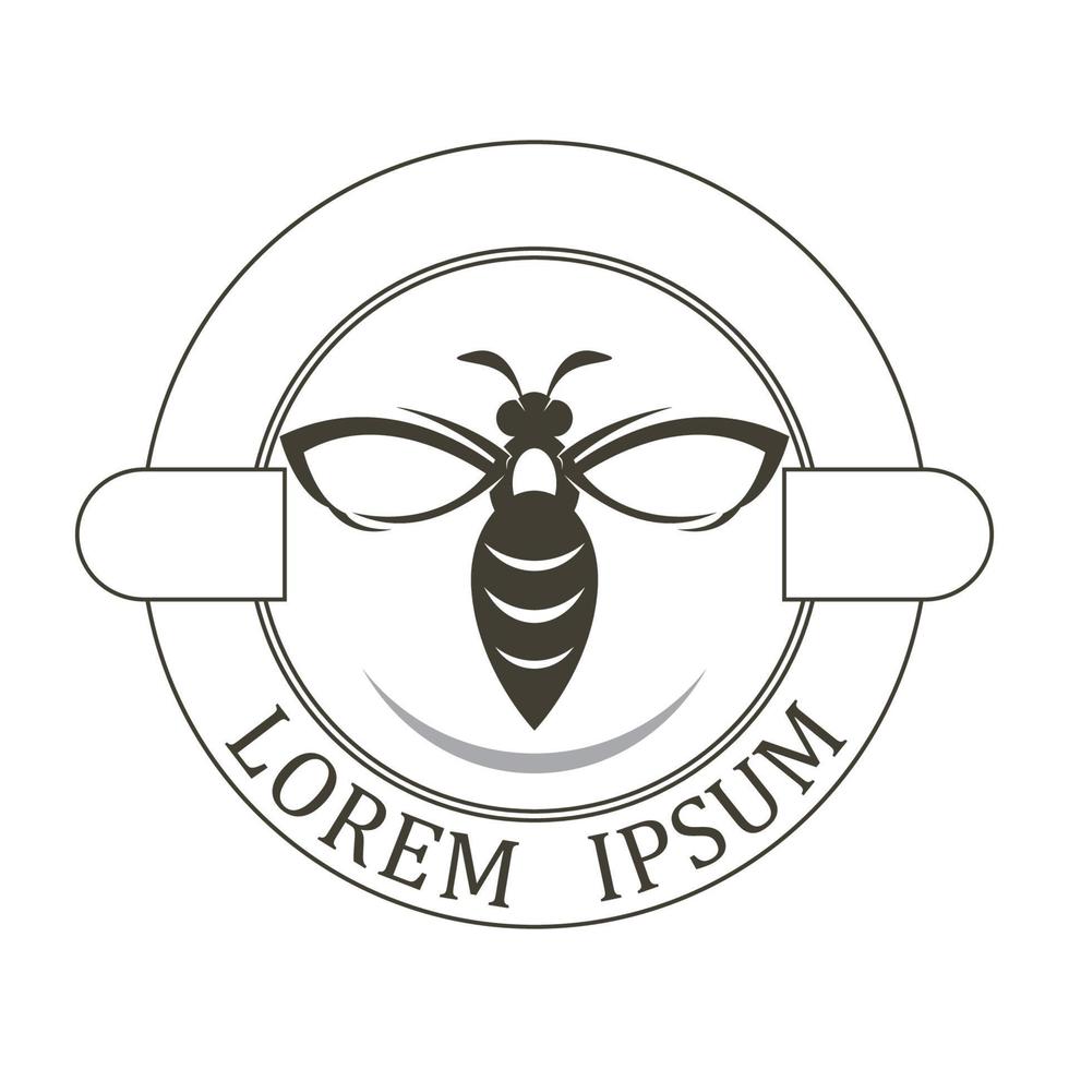 bee logo illustrations design icon vector