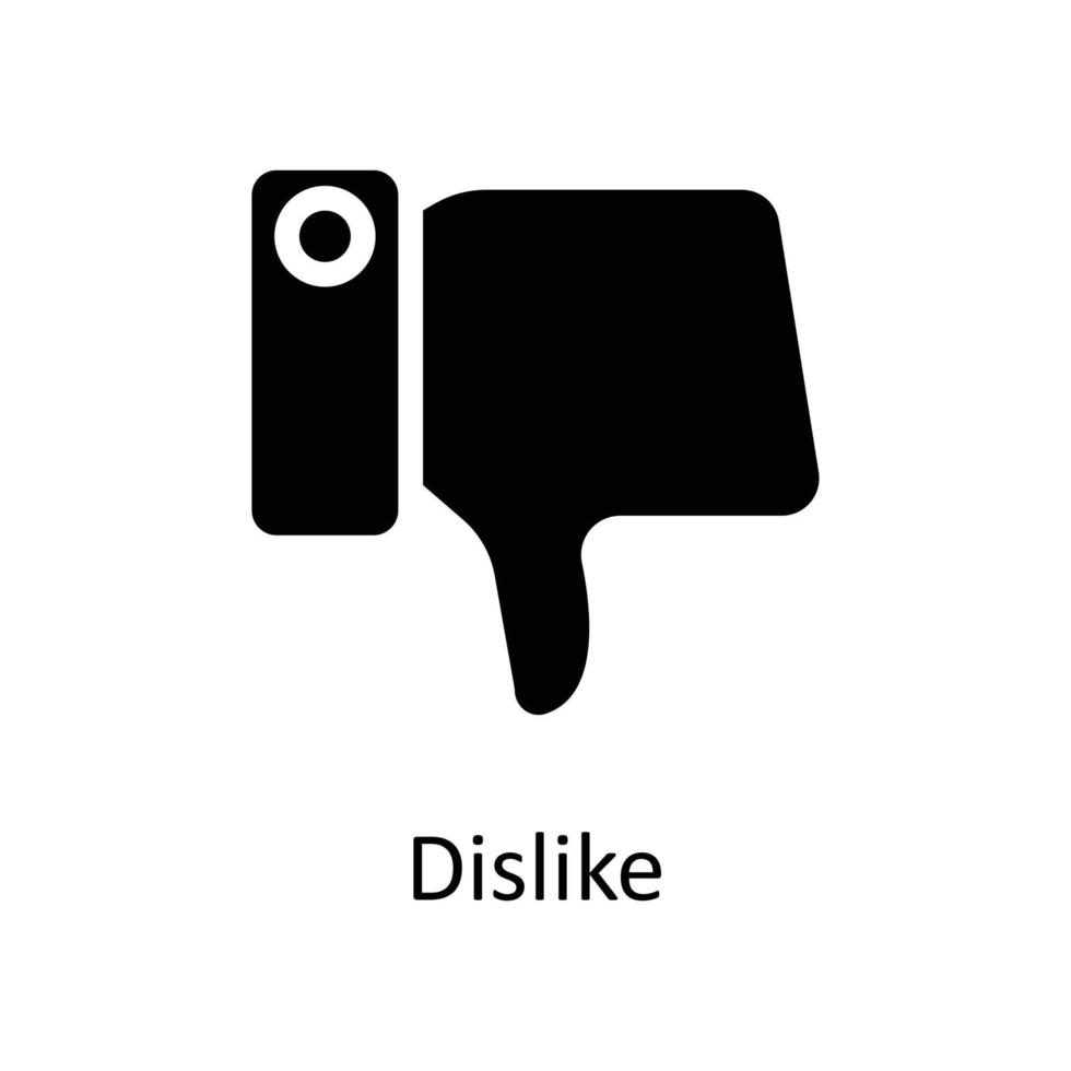 Dislike Vector  Solid Icons. Simple stock illustration stock
