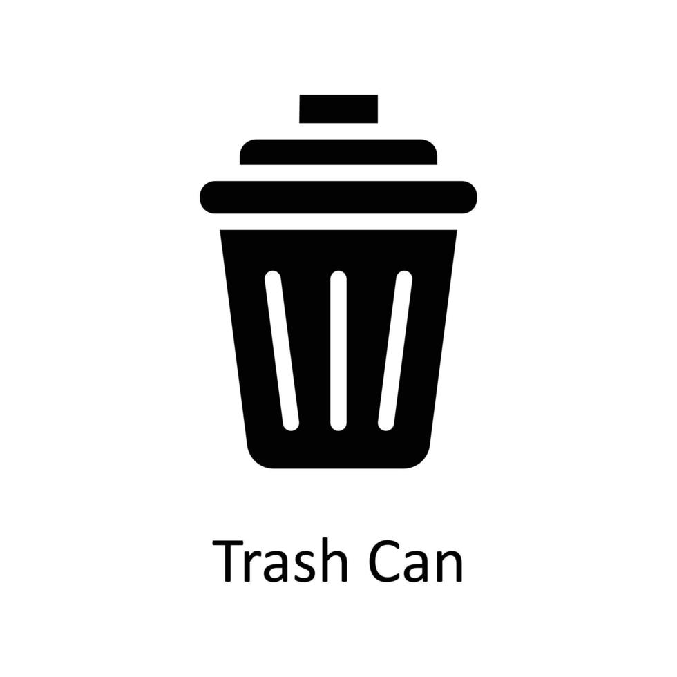 Trash Can Vector  Solid Icons. Simple stock illustration stock