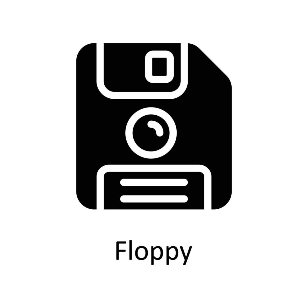 Floppy Vector  Solid Icons. Simple stock illustration stock