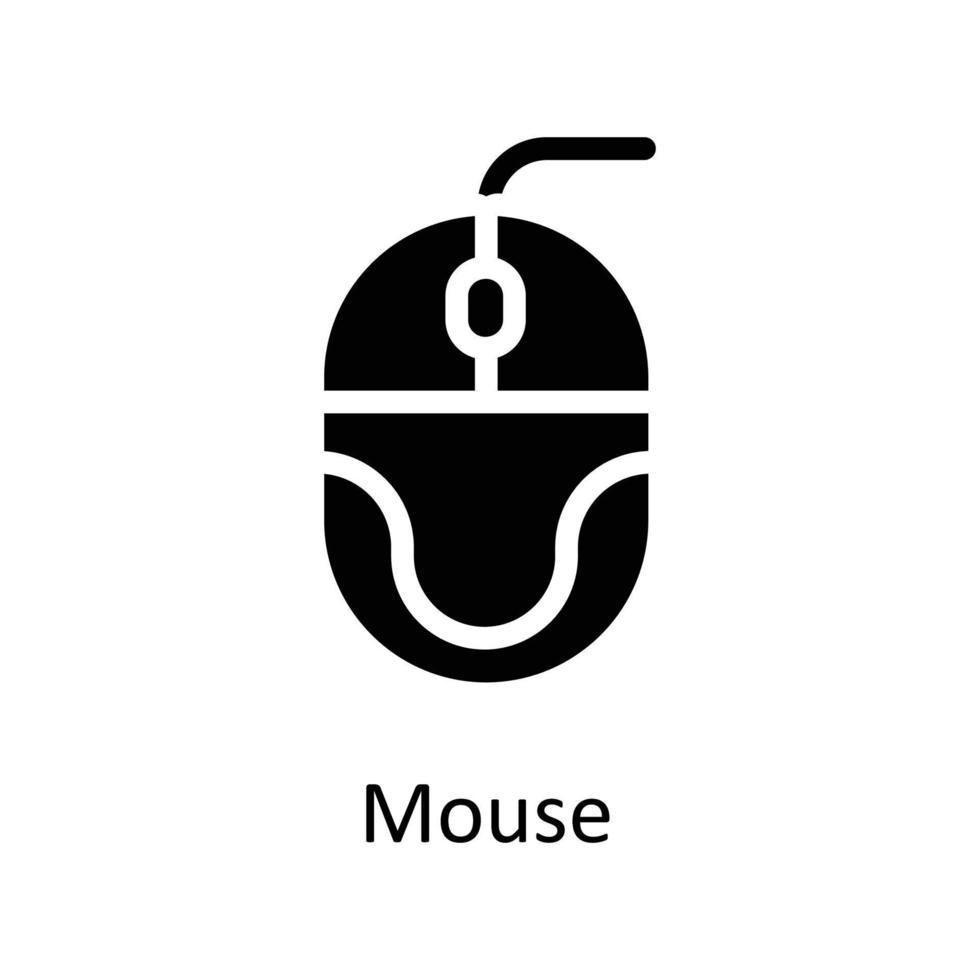 Mouse Vector  Solid Icons. Simple stock illustration stock
