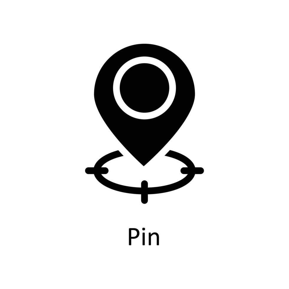 Pin Vector  Solid Icons. Simple stock illustration stock