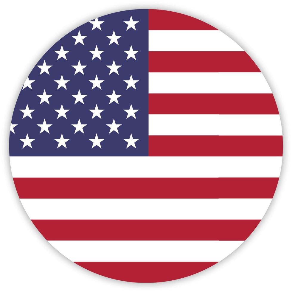 Simple round flag . Vector illustration