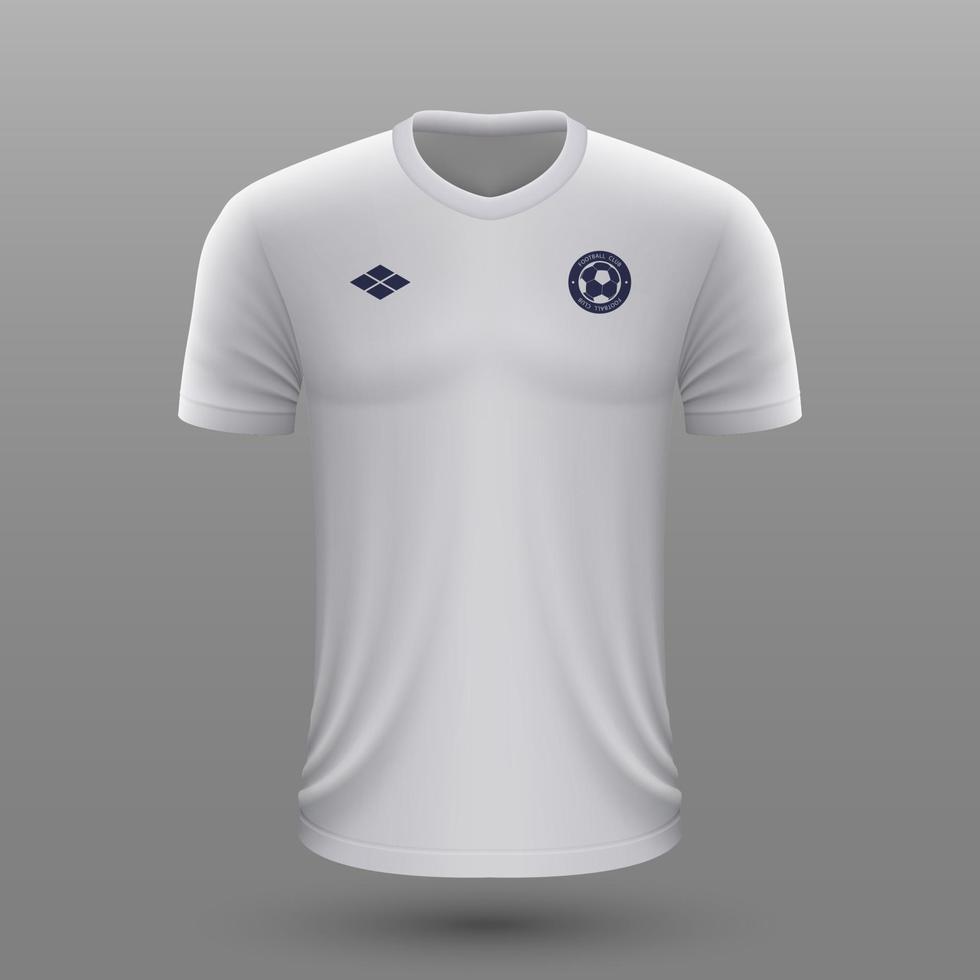 realista fútbol camisa , Francia lejos jersey modelo para fútbol americano equipo. vector