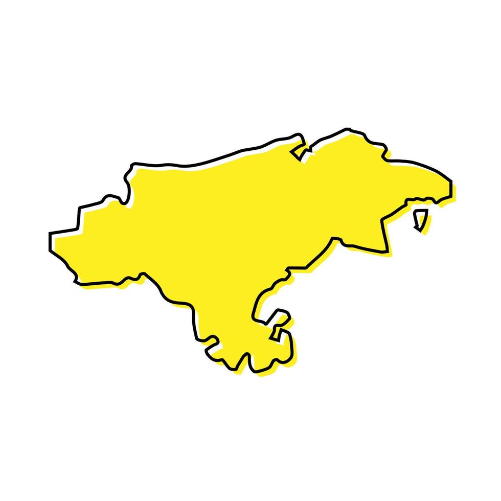 Simple outline map of Cantabria is a region of Spain vector