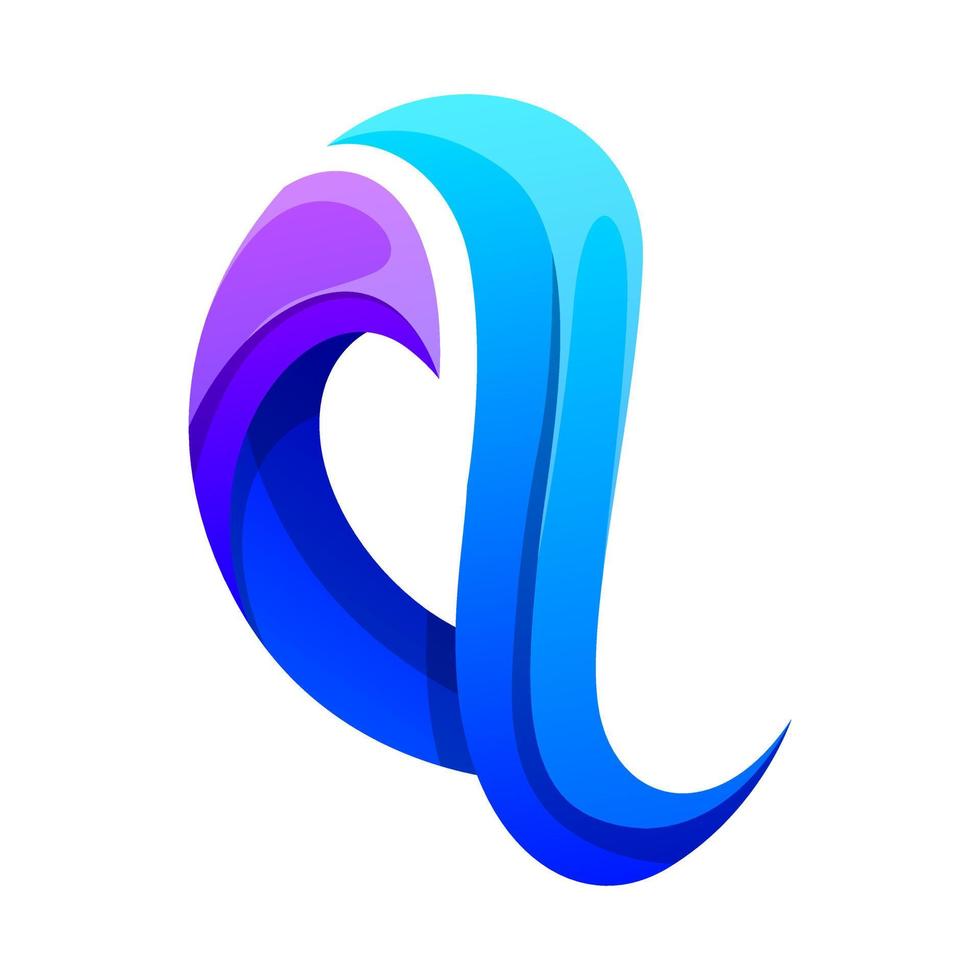 letter a  colorful gradient logo design vector