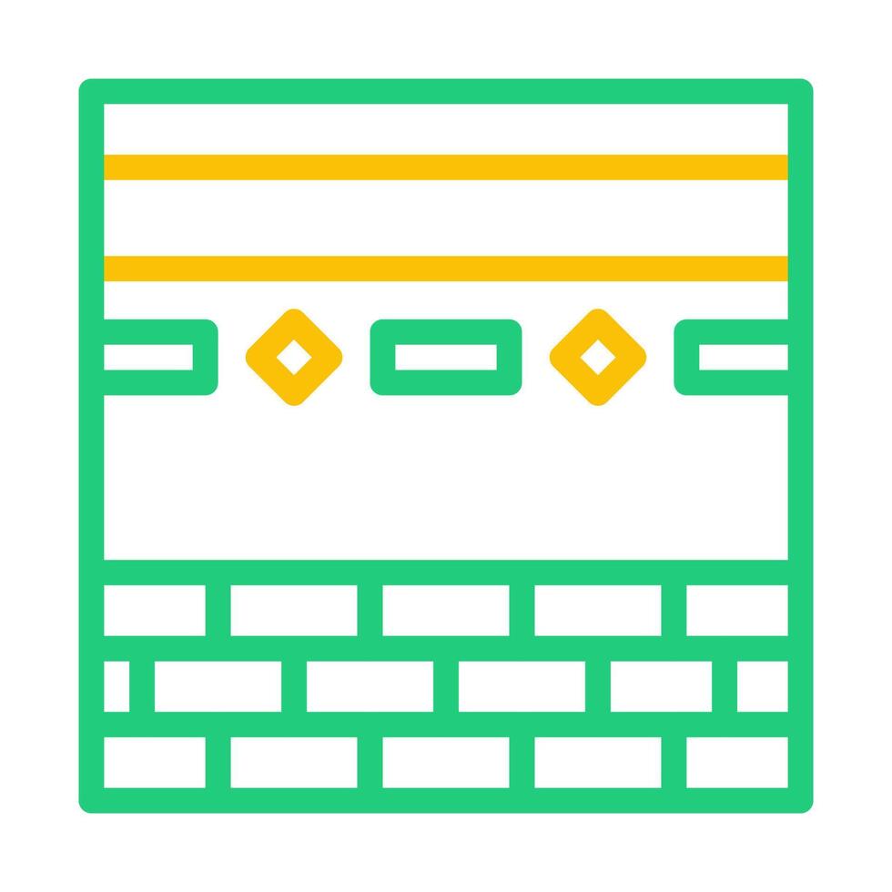 kaaba icon duocolor green yellow style ramadan illustration vector element and symbol perfect.