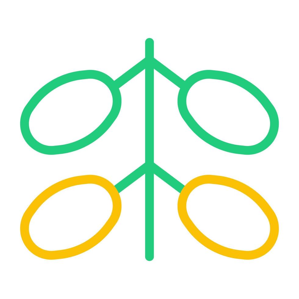 palma icono duocolor verde amarillo estilo Ramadán ilustración vector elemento y símbolo Perfecto.
