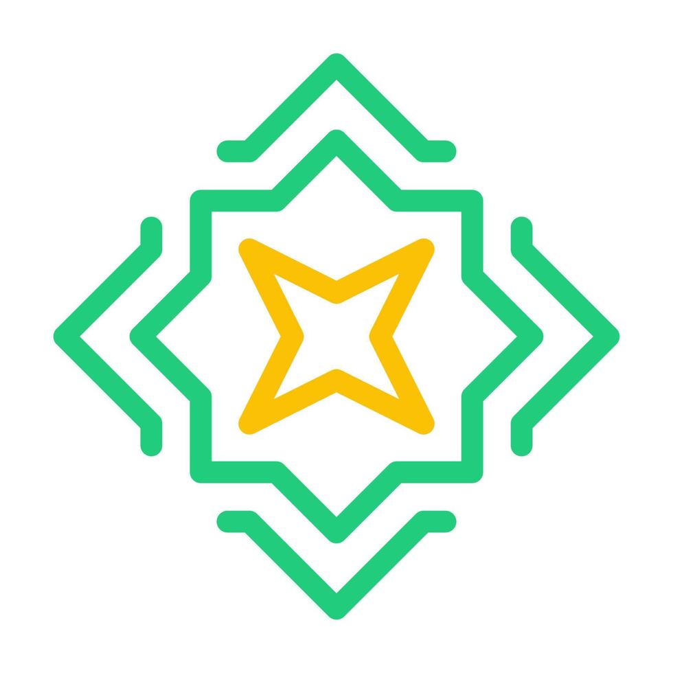 decoration icon duocolor green yellow style ramadan illustration vector element and symbol perfect.