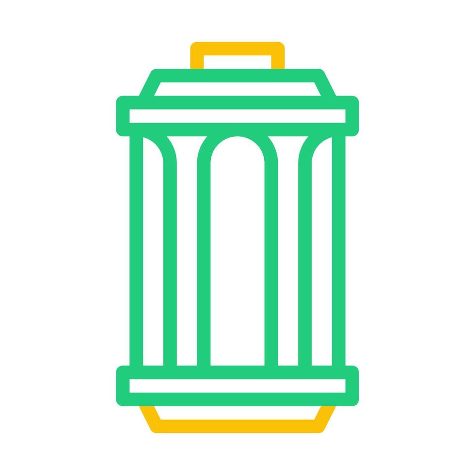 lantern icon duocolor green yellow style ramadan illustration vector element and symbol perfect.