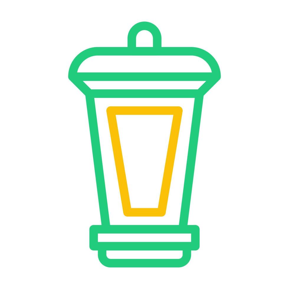 lantern icon duocolor green yellow style ramadan illustration vector element and symbol perfect.