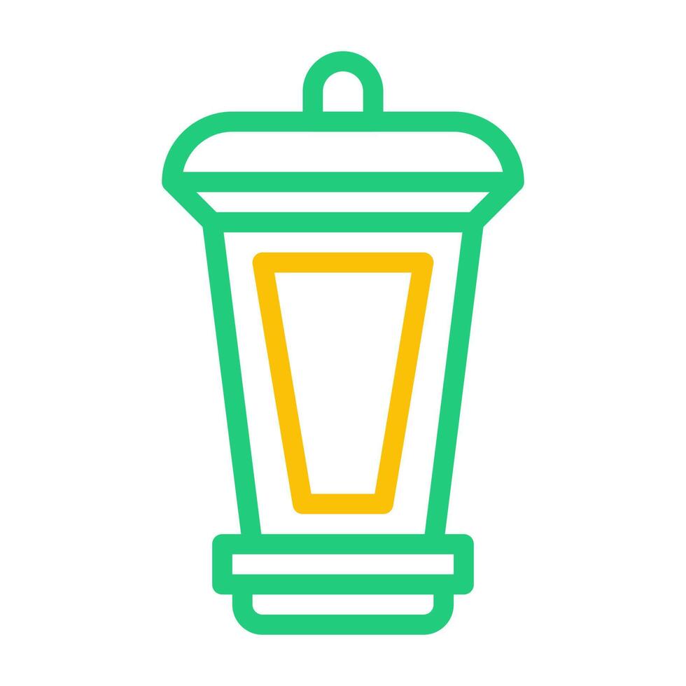 lantern icon duocolor green yellow style ramadan illustration vector element and symbol perfect.