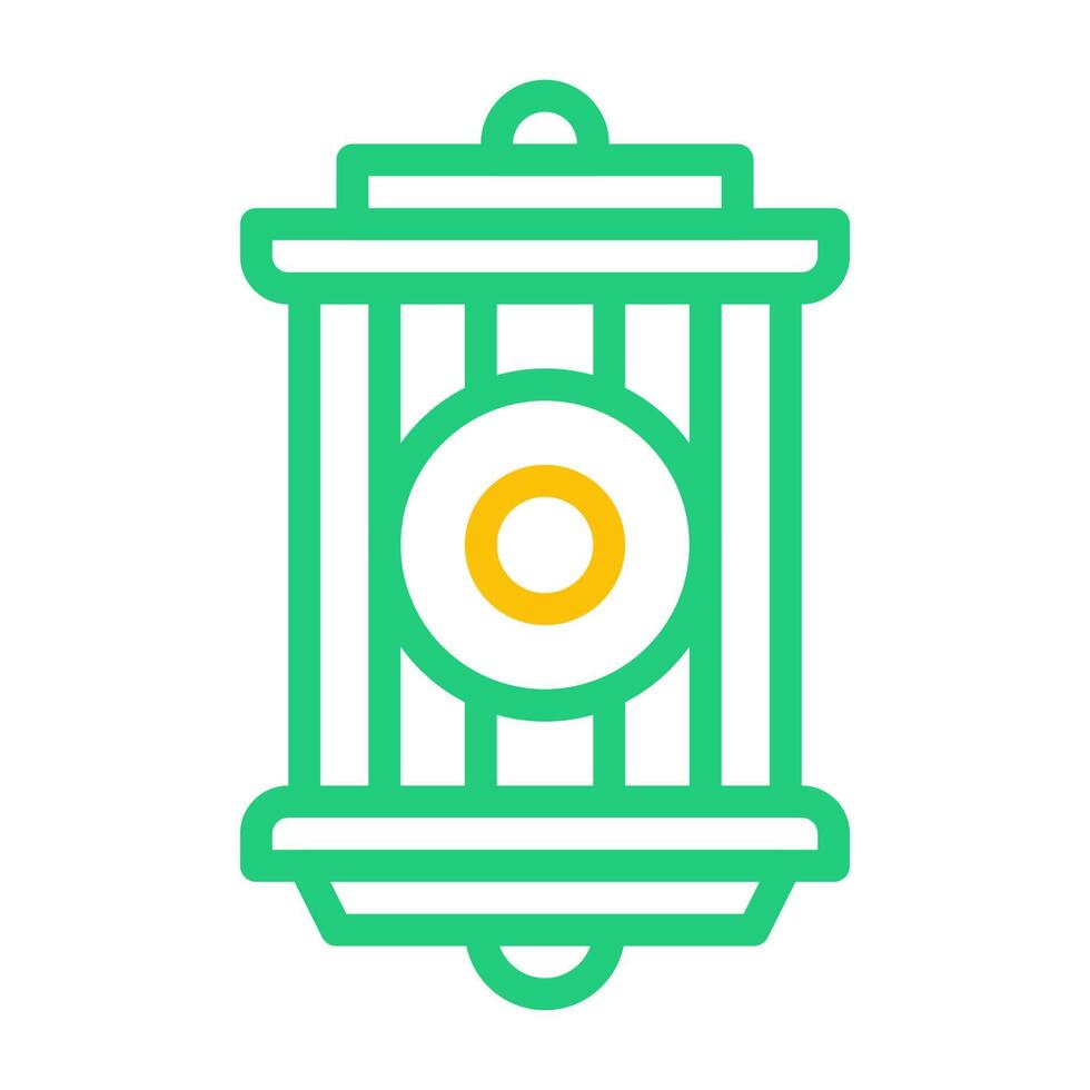lantern icon duocolor green yellow style ramadan illustration vector element and symbol perfect.