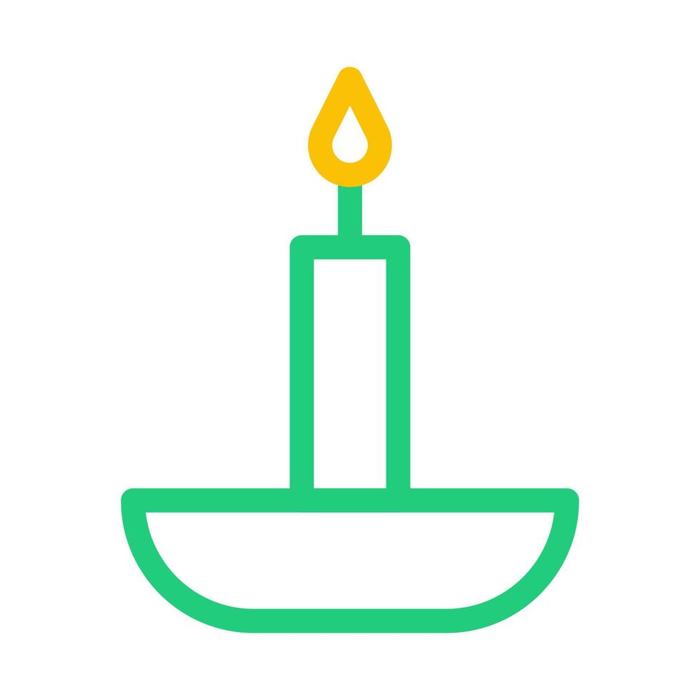 candle icon duocolor green yellow style ramadan illustration vector element and symbol perfect.