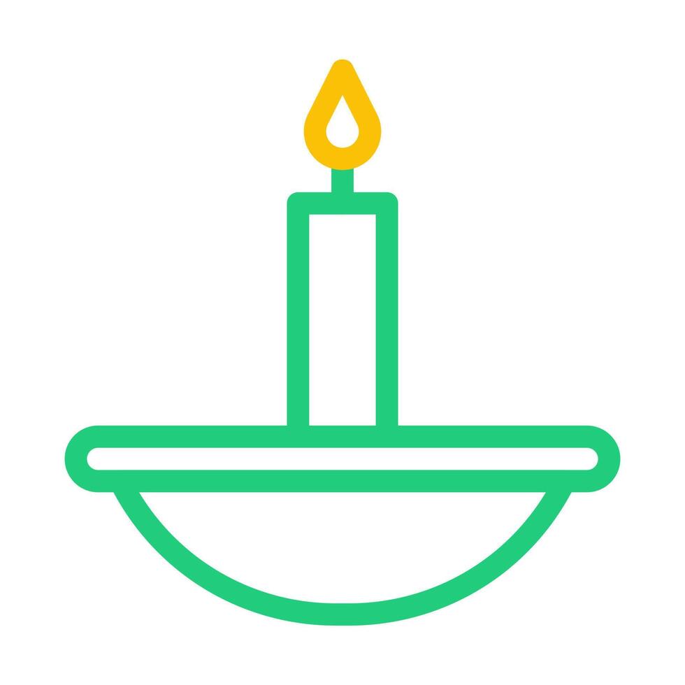 candle icon duocolor green yellow style ramadan illustration vector element and symbol perfect.