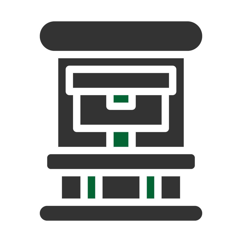 backpack icon solid style grey green colour military illustration vector army element and symbol perfect.