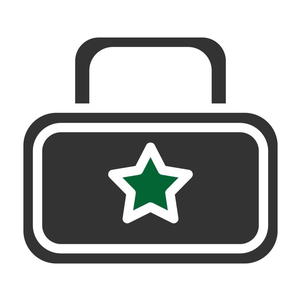 backpack icon solid style grey green colour military illustration vector army element and symbol perfect.