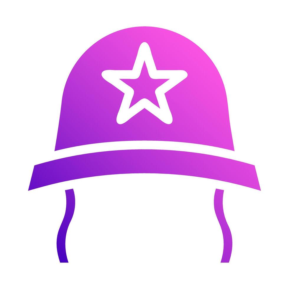 helmet icon solid style gradient purple pink colour military illustration vector army element and symbol perfect.