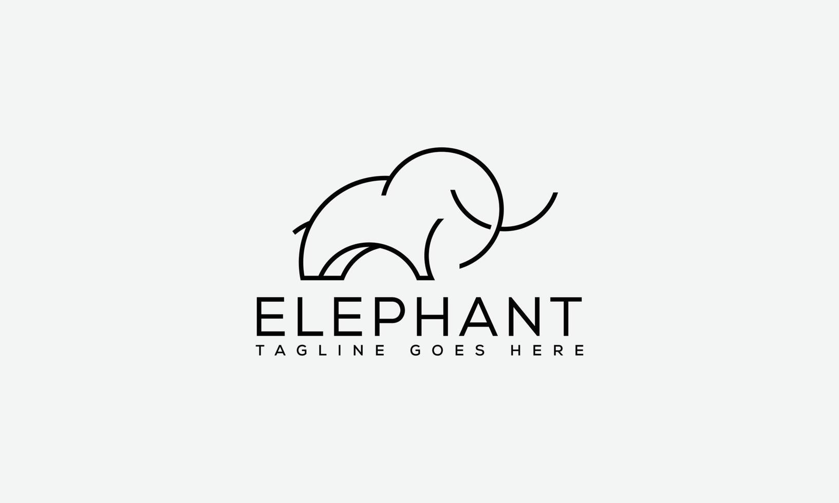 Elephant Logo Design Template Vector Graphic Branding Element