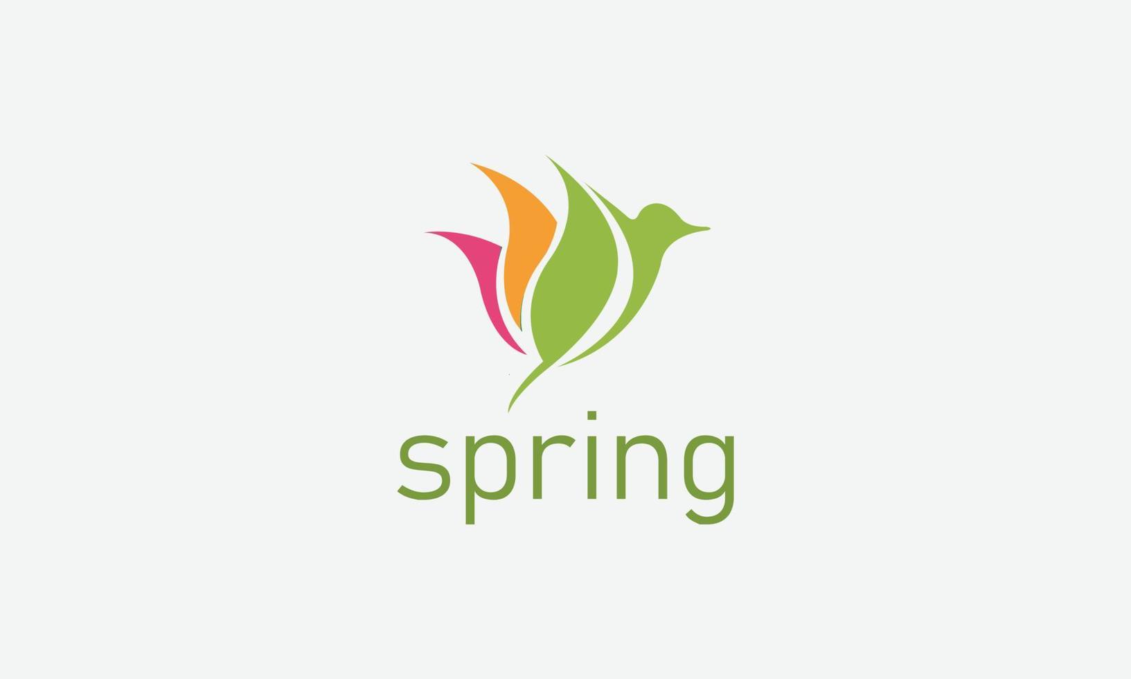 Spring Logo Design Template Vector Graphic Branding Element.