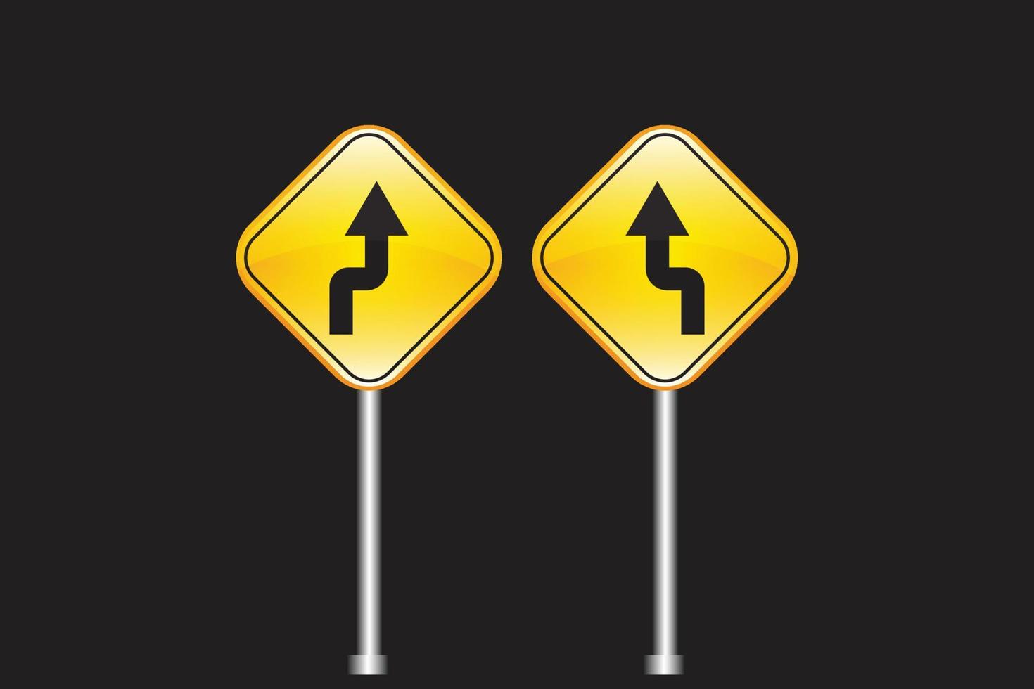 set of Direction road sings. road signs isolated on background. vector illustration