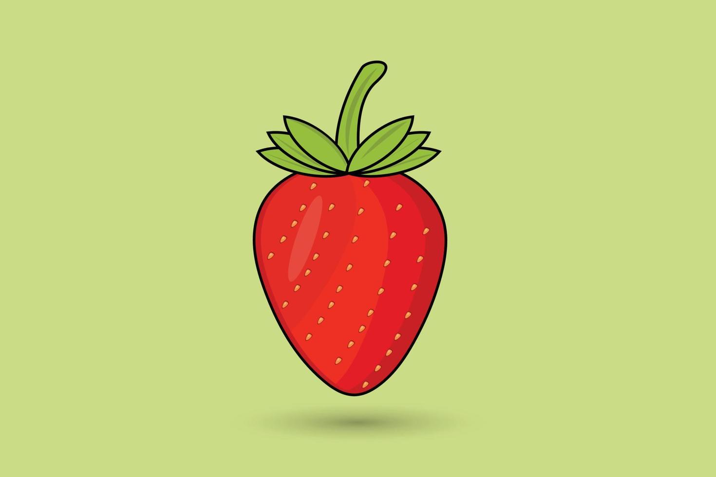 vector diseño fresa frutas