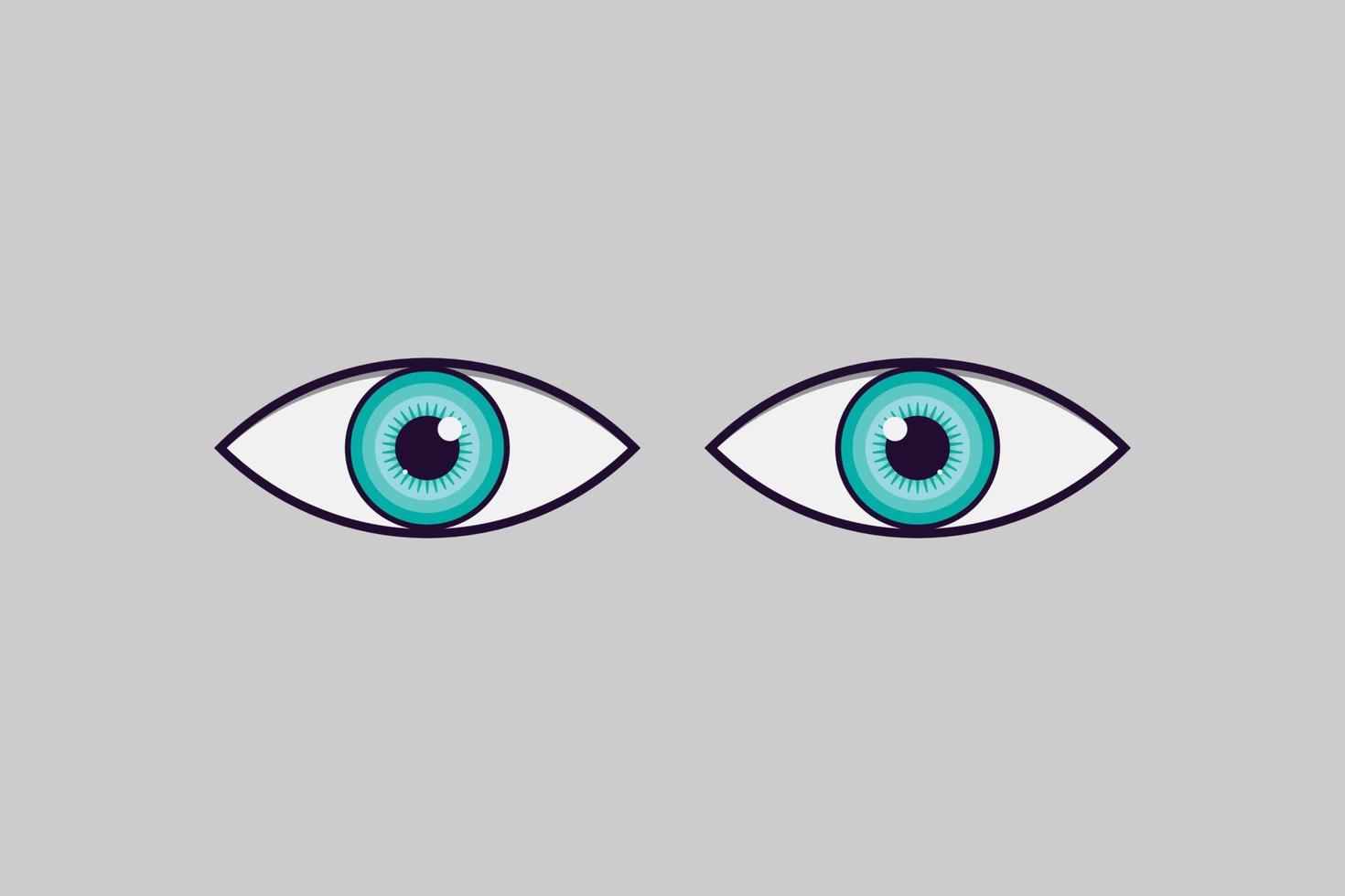 Vector realistic vector eyes of the person isolated on white