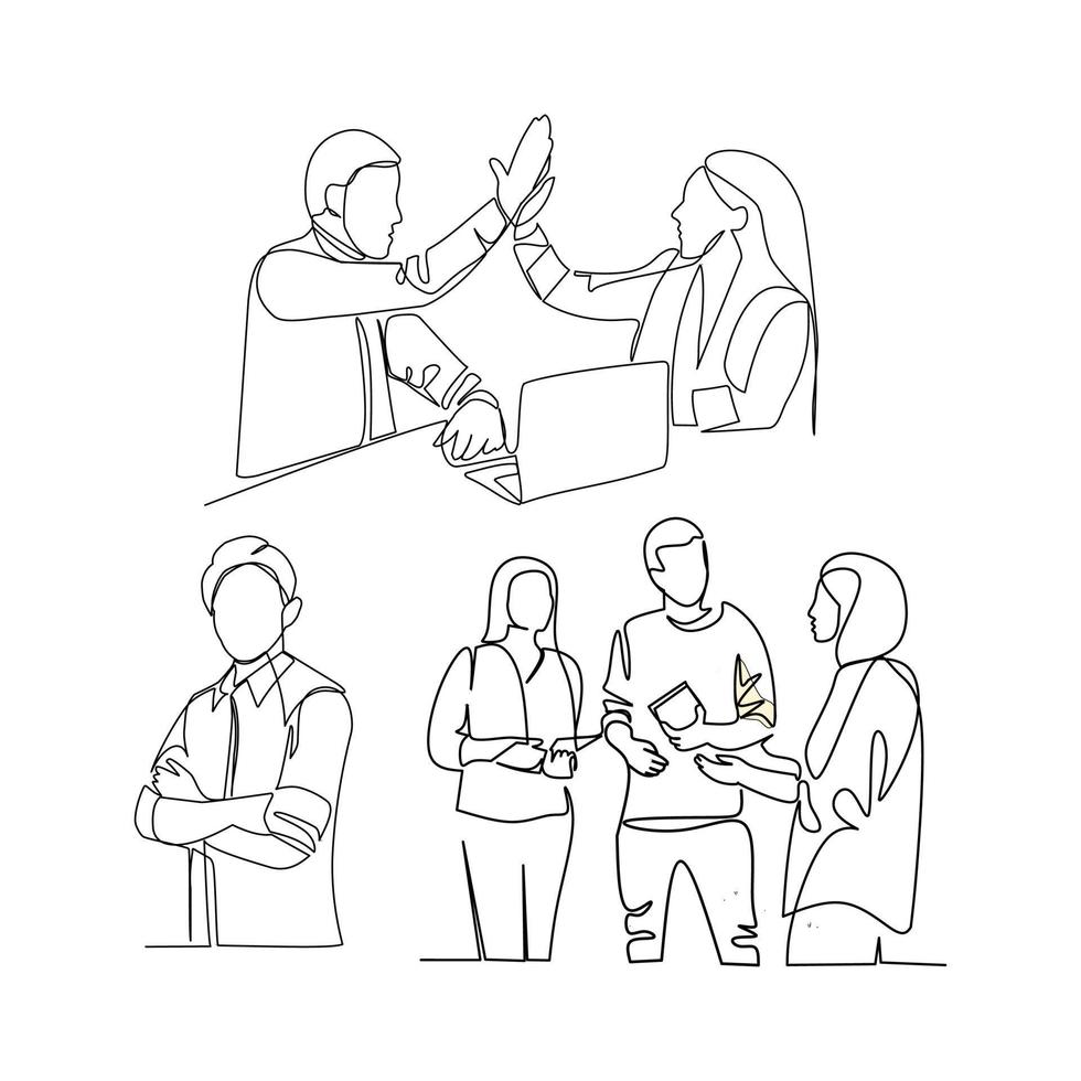 Business people are workin together vector