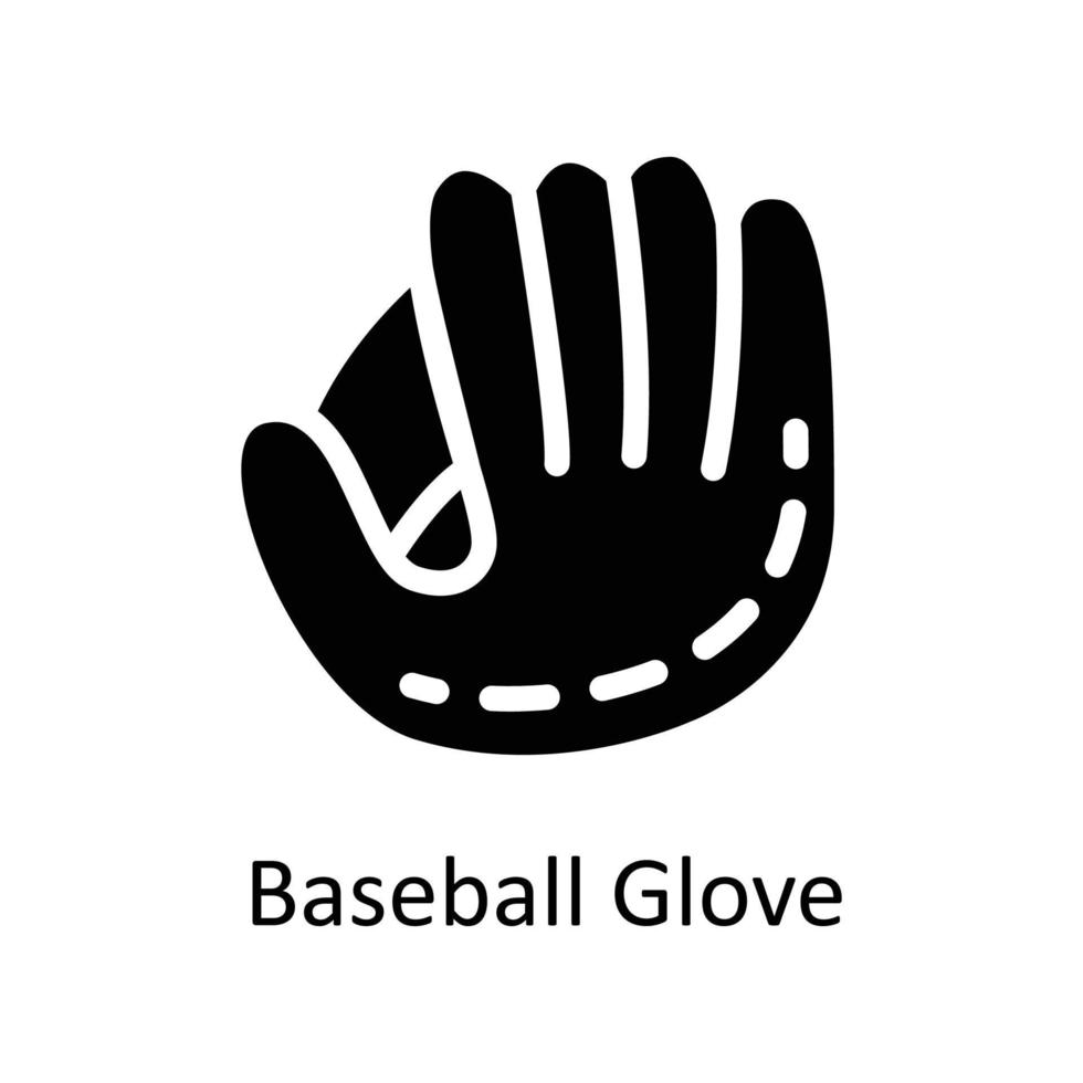 béisbol guante vector sólido iconos sencillo valores ilustración valores