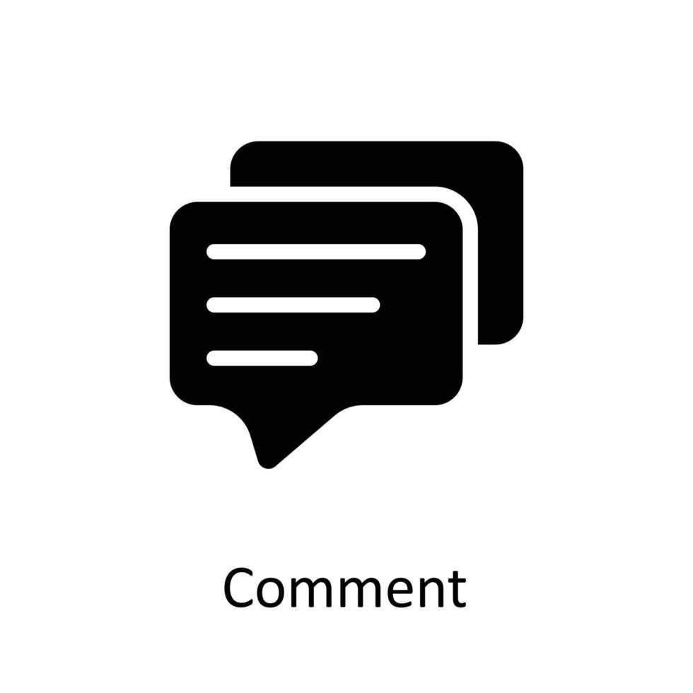 Comment Vector  Solid Icons. Simple stock illustration stock
