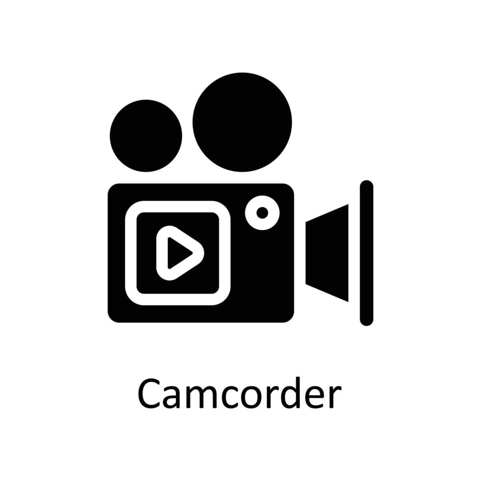 Camcorder Vector  Solid Icons. Simple stock illustration stock