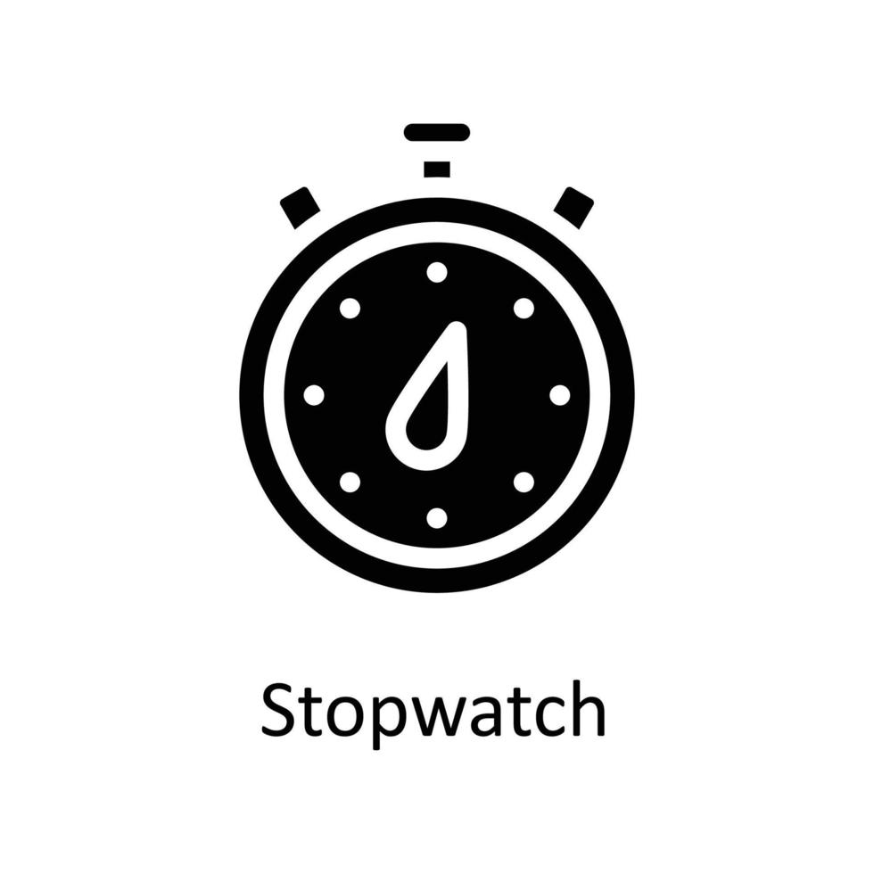 Stopwatch Vector  Solid Icons. Simple stock illustration stock