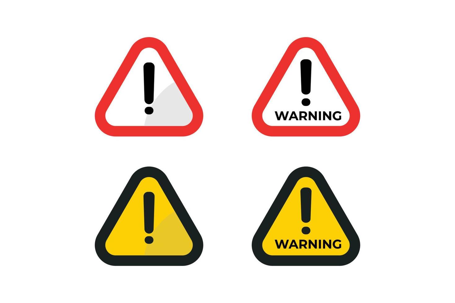 Vector premium warning sign vectors illustrations