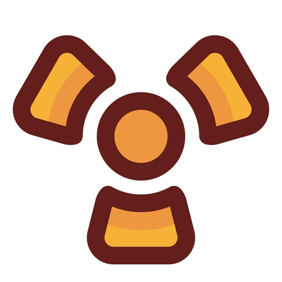 radiation icon and symbol vector